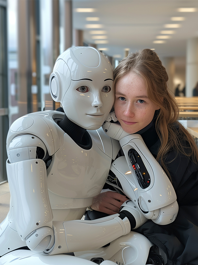 Pictures AI - Andrea Späth - Frienship Human and Robot