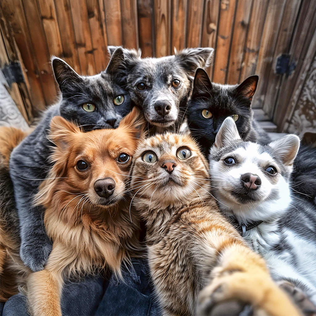 Pictures AI - Andrea Späth - tierwelt - Funny Pets Selfie