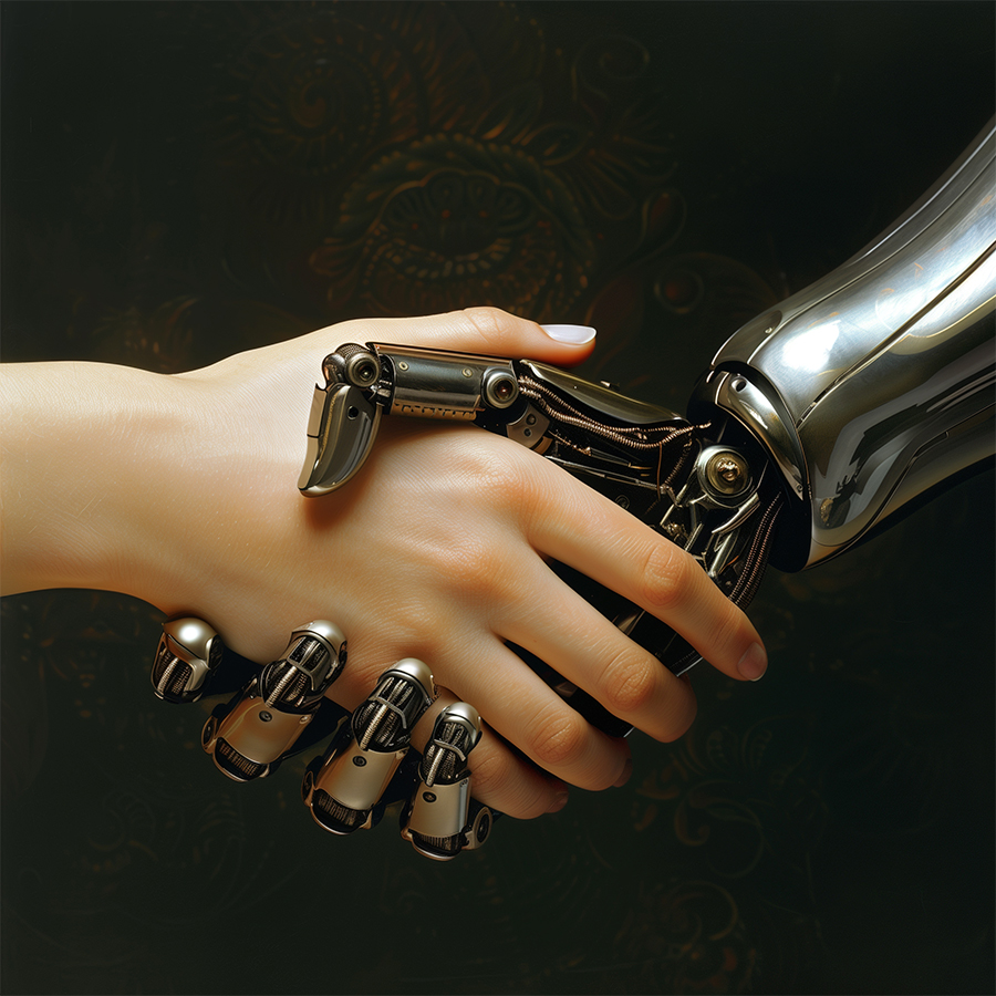 Andrea Späth - Pictures AI - Freundschaft Mensch-Roboter